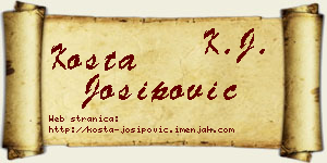 Kosta Josipović vizit kartica